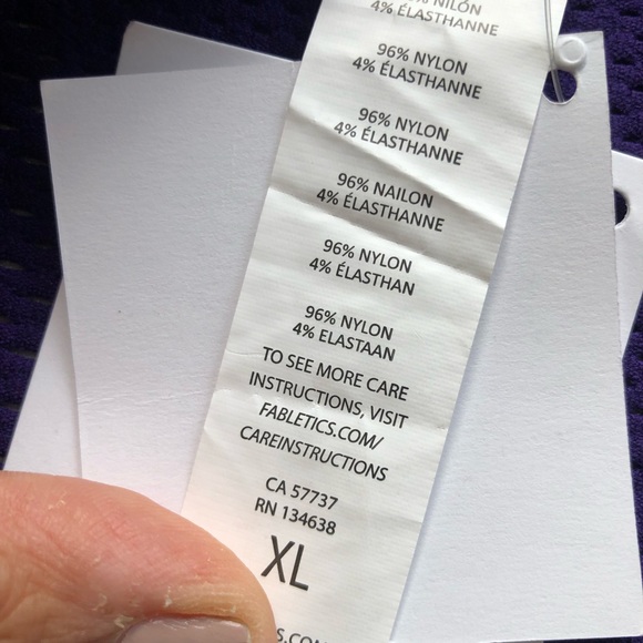 Fabletics Serenity Seamless Purple Open-Mesh Tank-Top Women’s Size XL NWT Shirt - Picture 8 of 16